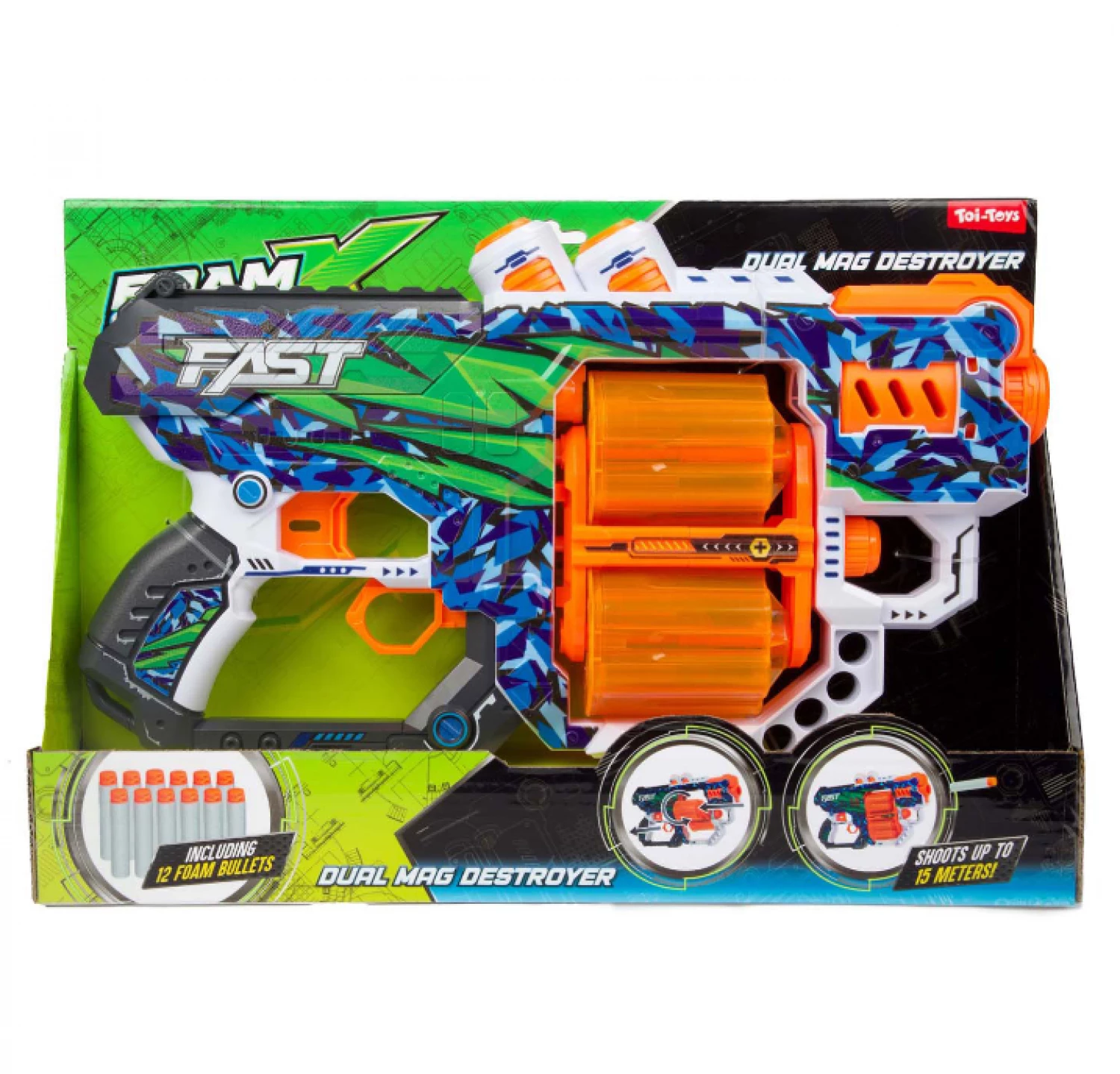 Foam Strikex pistolj mekane strelice Dual Mag Destroyer 32089A