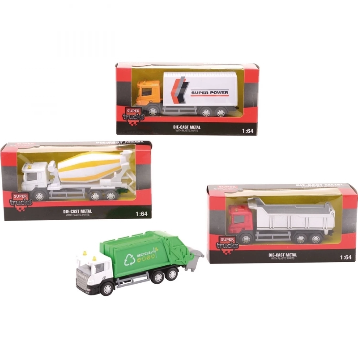 SUPER CARS KAMION METALNI PULL-BACK 1:64
