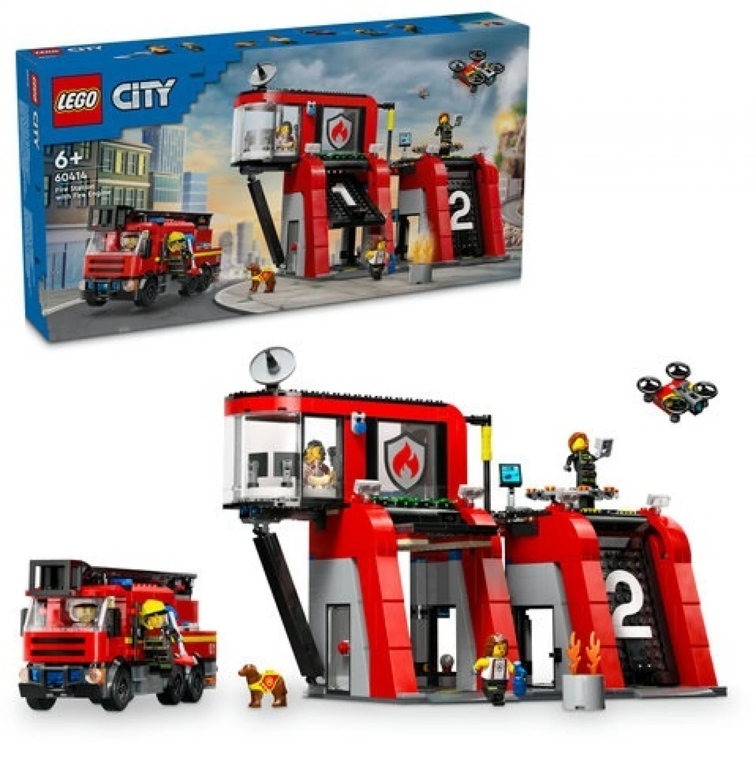 LEGO CITY FIRE FIRE STATION WITH FIRE TRUCK