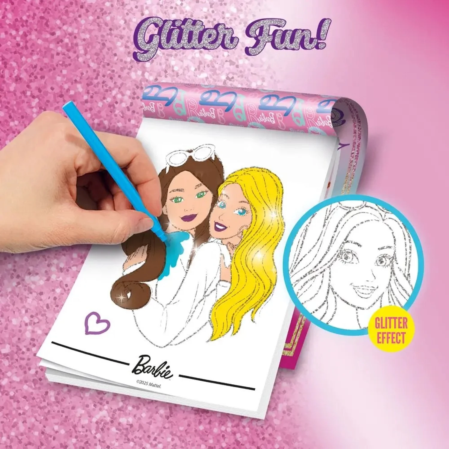 Barbie notes sketchbook glitter Lisciani 13195
