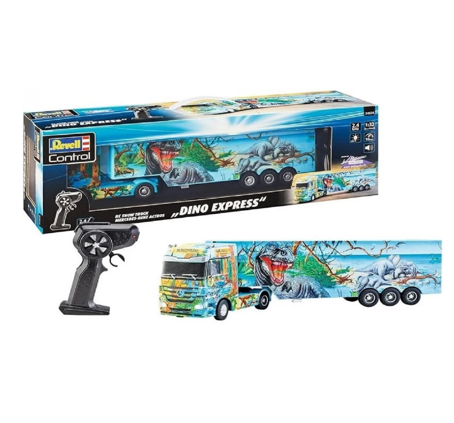 Revell kamion RC 1-32 Show Truck Mercedes Benz Actros Dino Express 19x62cm 24534