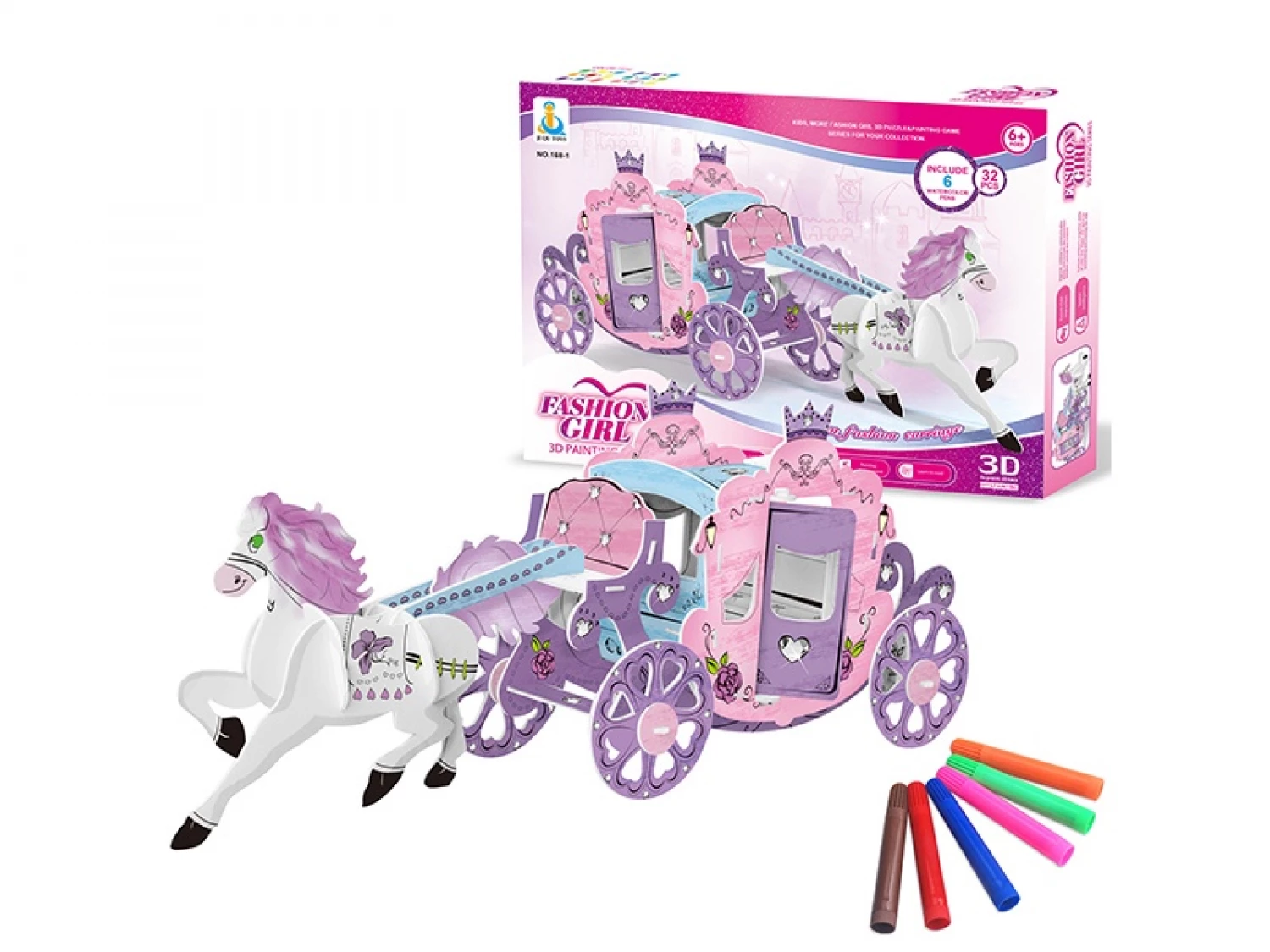 Set oboji kociju i 6 boja 168-D13