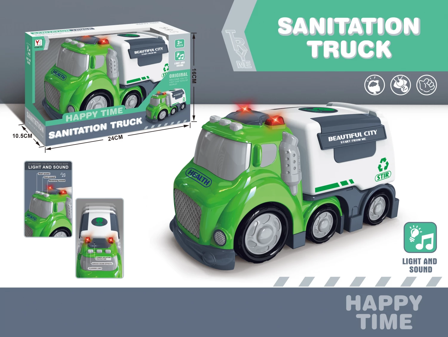 Kamion reciklaza sa svetlom i zvukom 98-316A