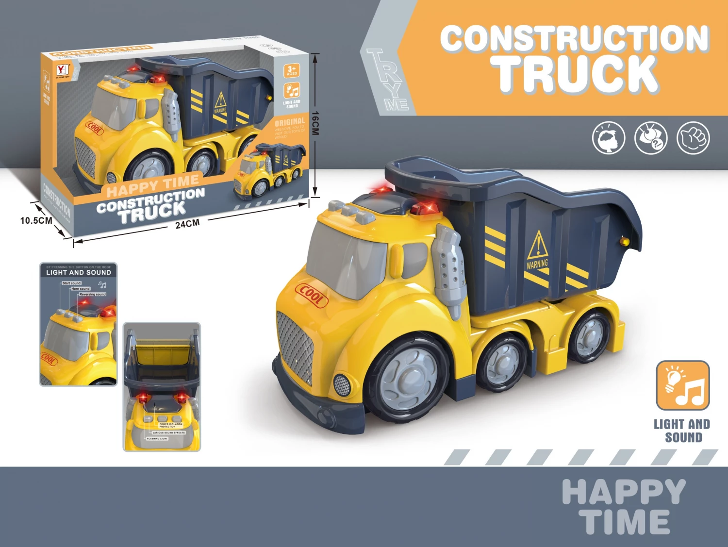 Kamion gradjevinski kiper sa svetlom i zvukom 98-311A