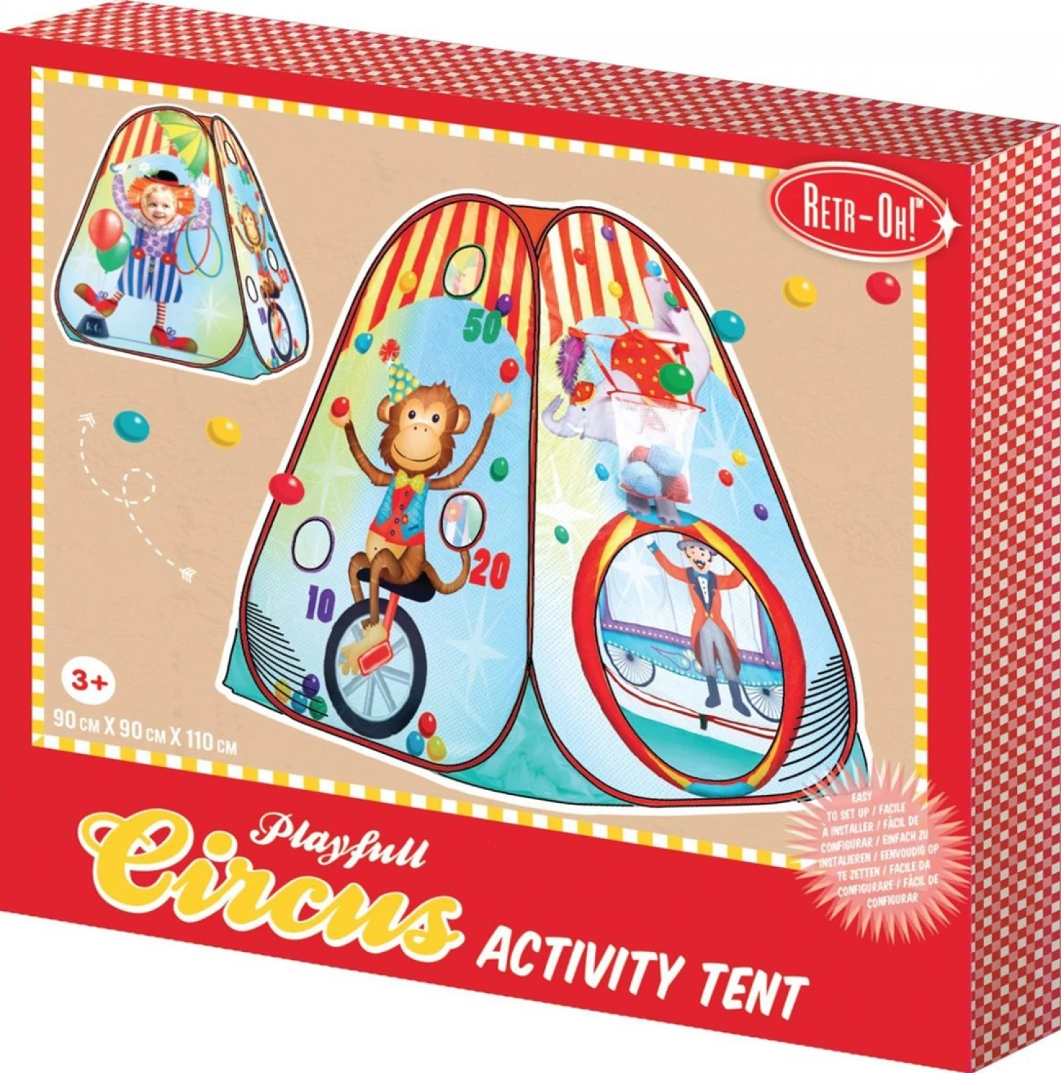 Fun2Give Pop-it-Up sator Circus Activity Play 90x90x110cm F2PT18311