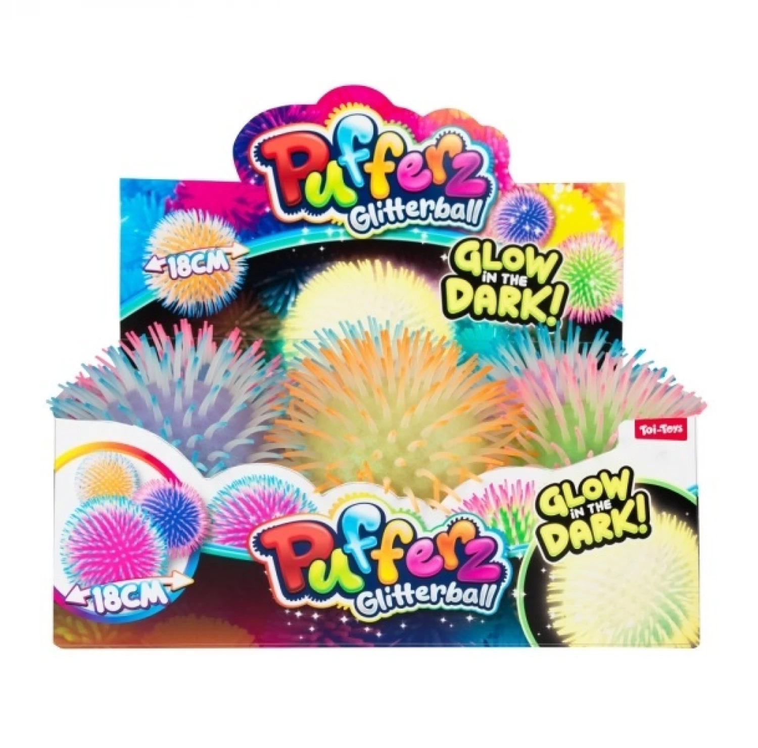 Pufferzz Puffer lopta 2Tone Glow in the Dark 16cm 6as 31500Z