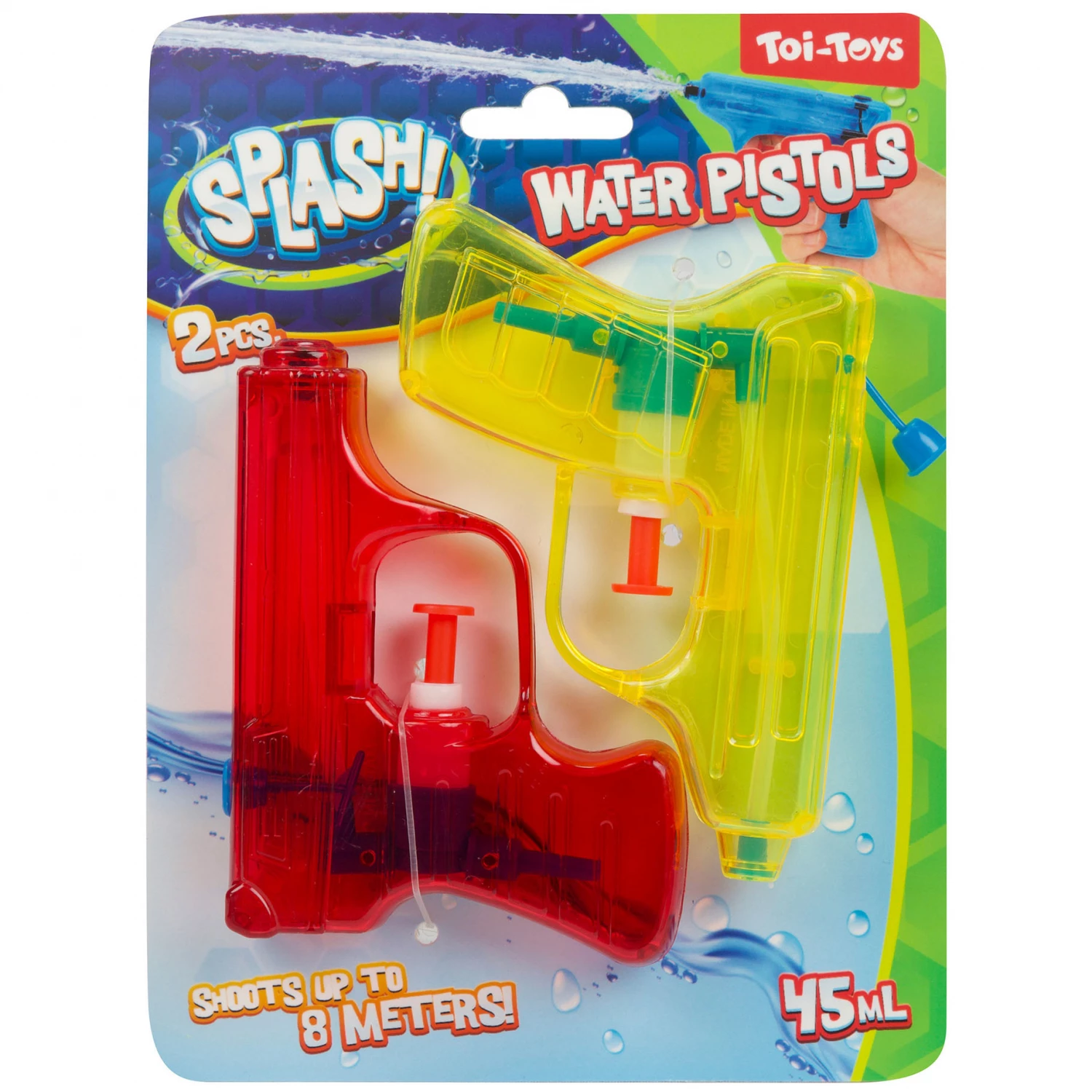 Splash providni pistolj na vodu 2pcs 10cm 3ass 00152Z