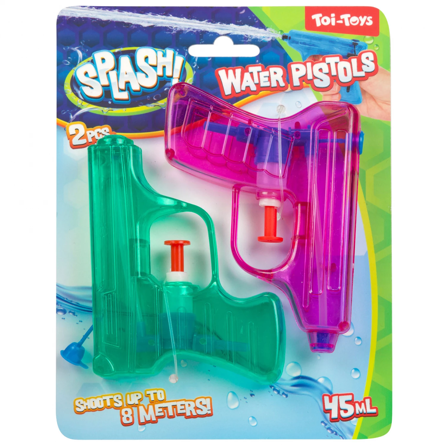 Splash providni pistolj na vodu 2pcs 10cm 3ass 00152Z
