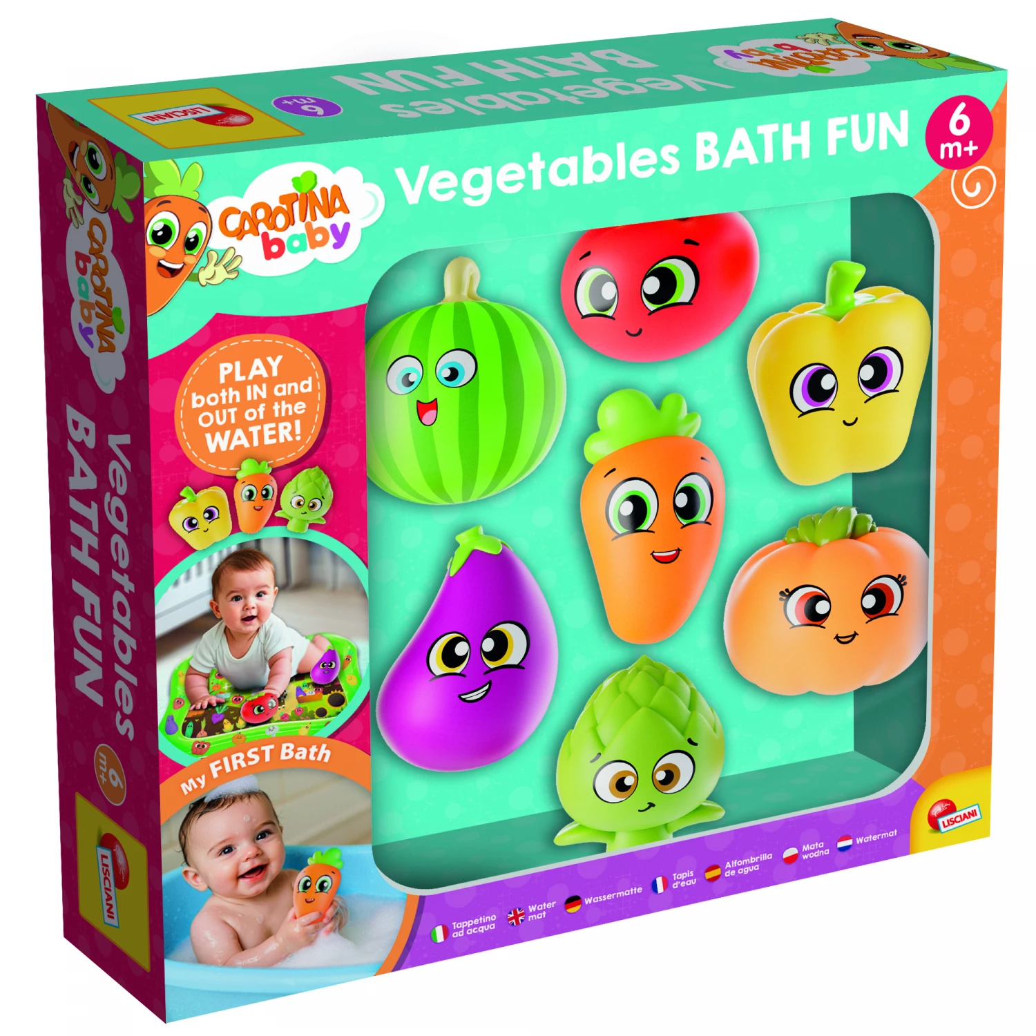 Carotina set figure za kupanje  Povrce Lisciani 113705