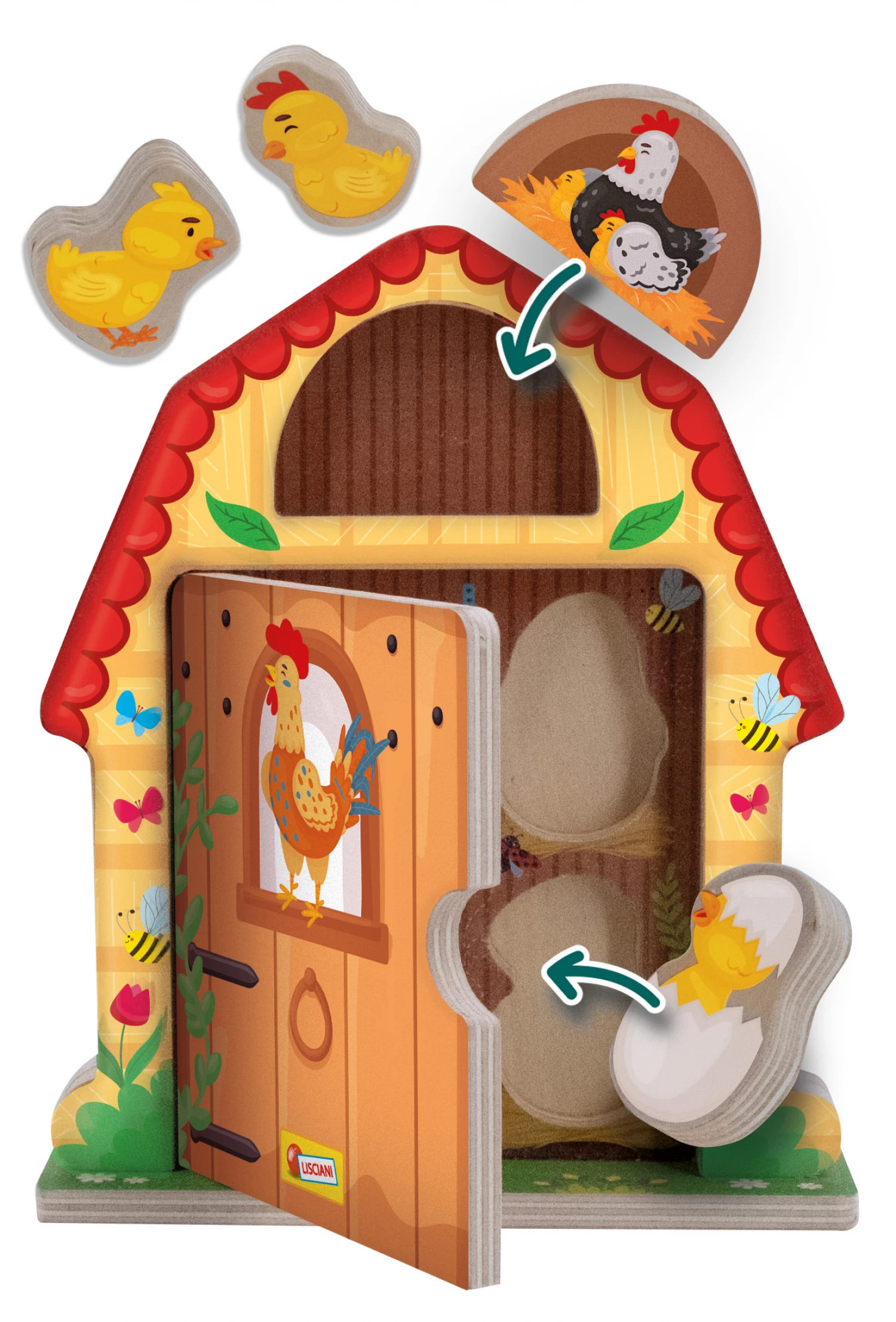 Montesori drvena kucica Farm porodica Lisciani 117826