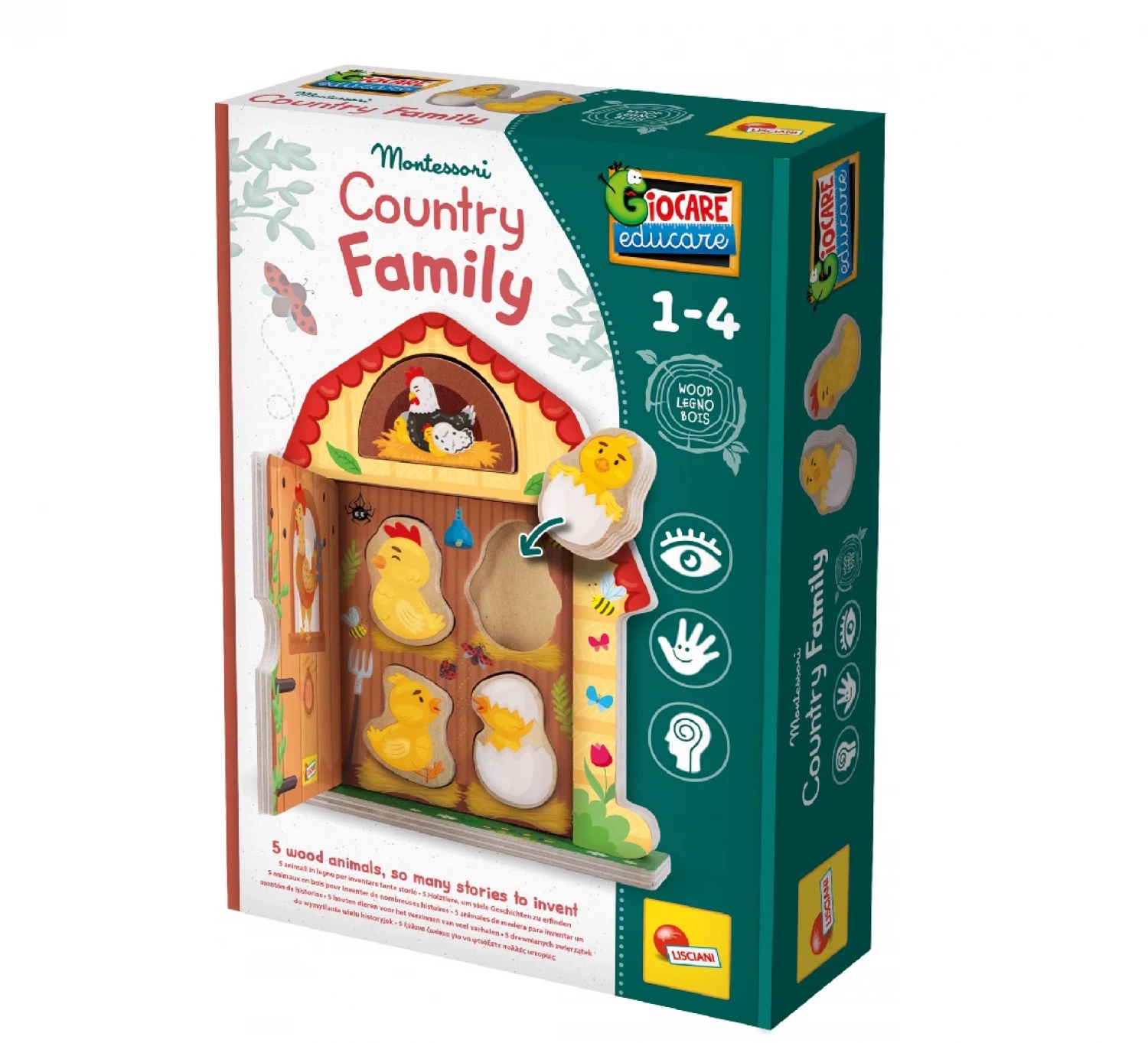 Montesori drvena kucica Farm porodica Lisciani 117826