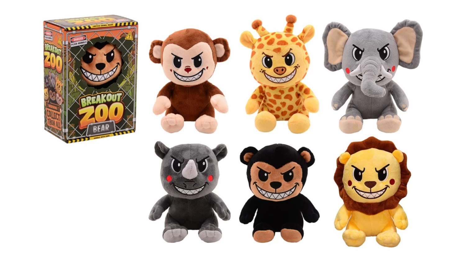 BREAK OUT ZOO plisana zivotinja XL 6ass 30051