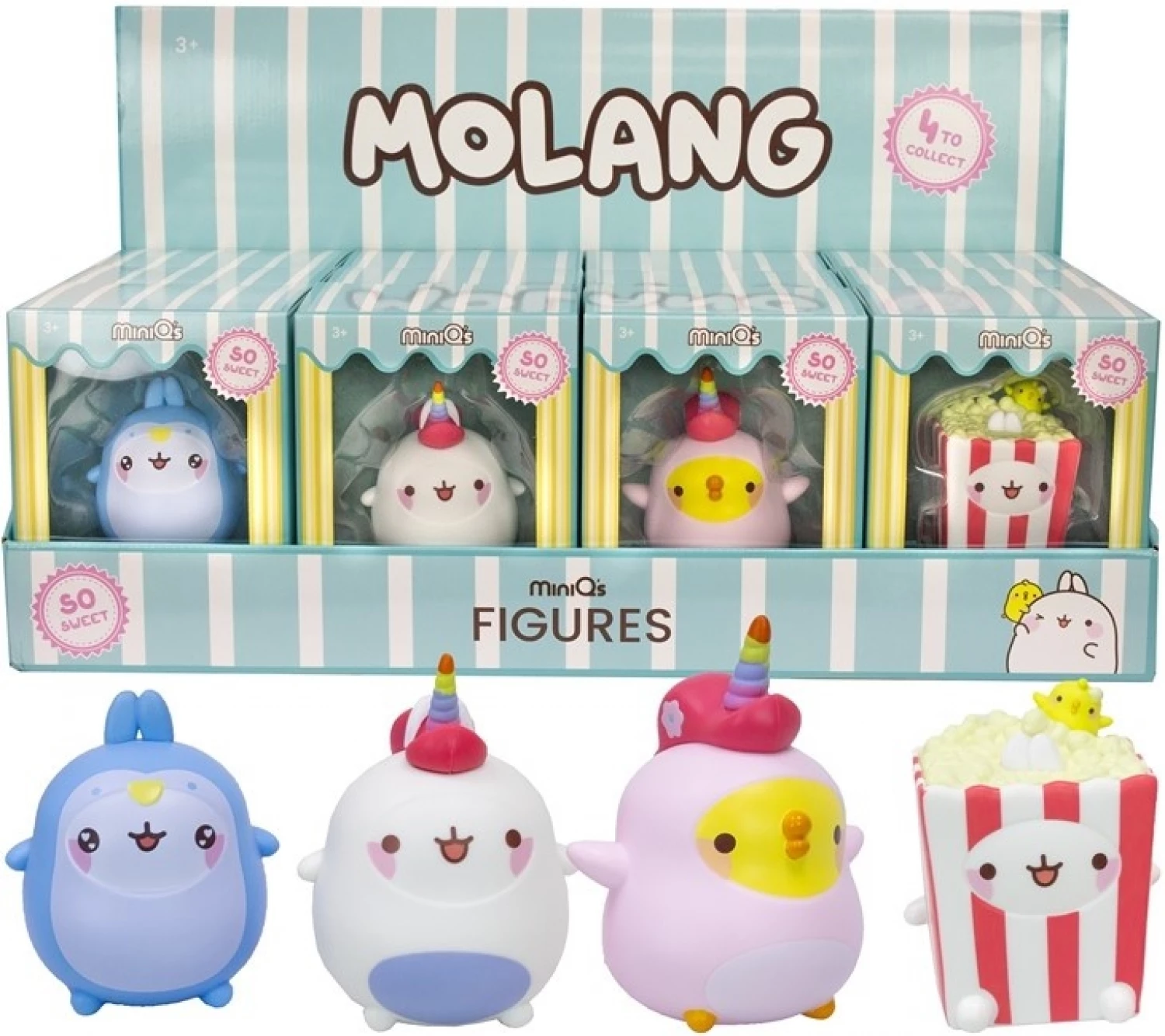 Molang MiniQs figura 8cm 9x12cm 4ass MLNG005F