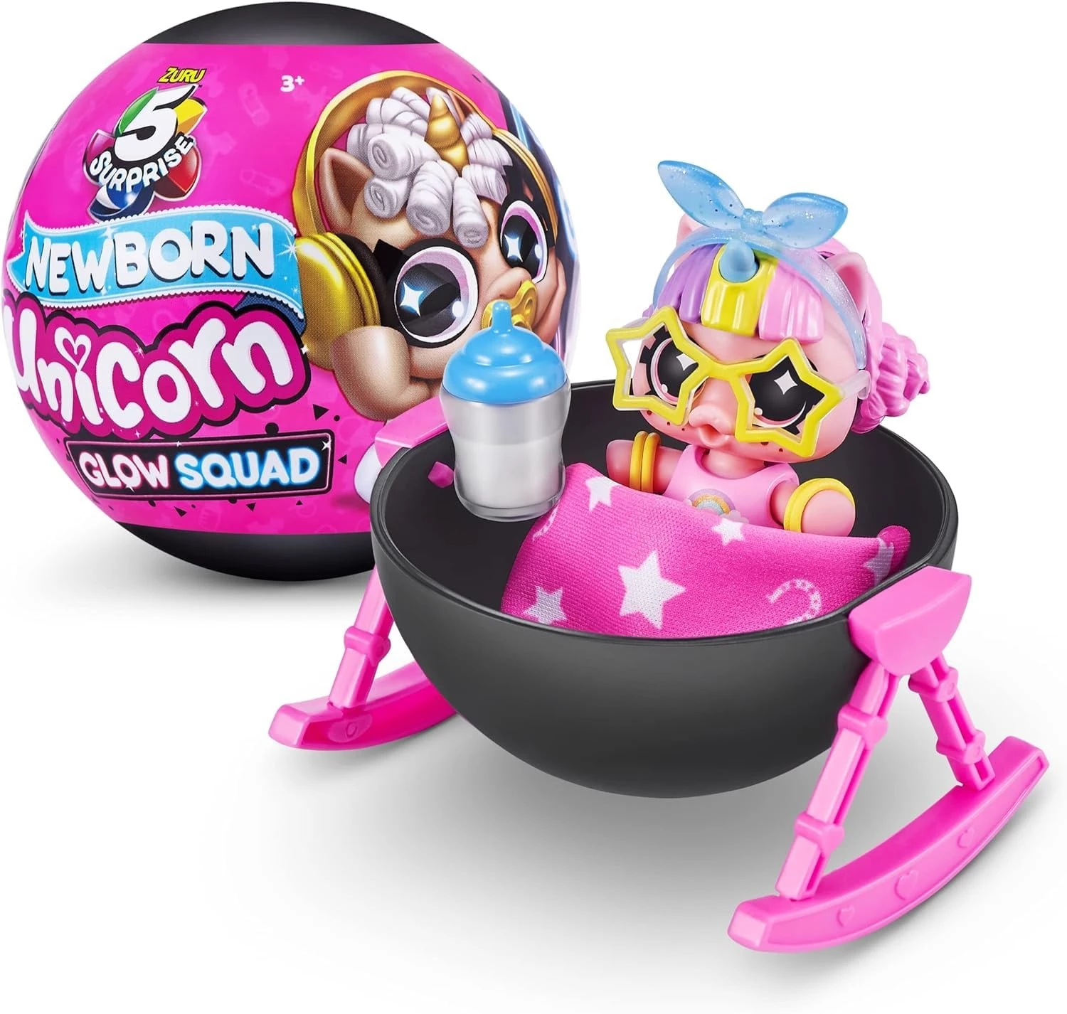 Zuru Surprise lopta 8cm Newborn Unicorn Glow Squad 77264GQ2