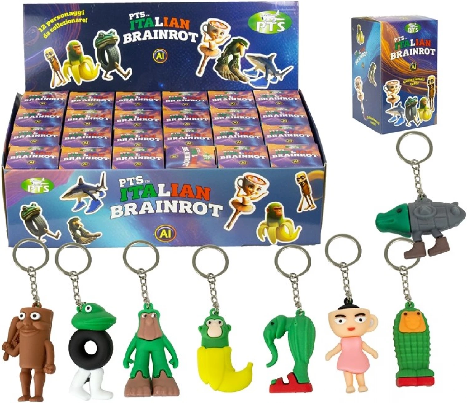 Italian Brainrot AI 3D privezak 4cm 12ass BRT008