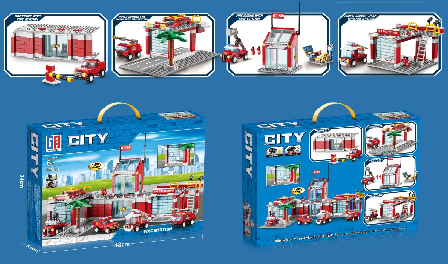 Konstruktor kocke Auto/Robot 4u1 808pcs 123-523