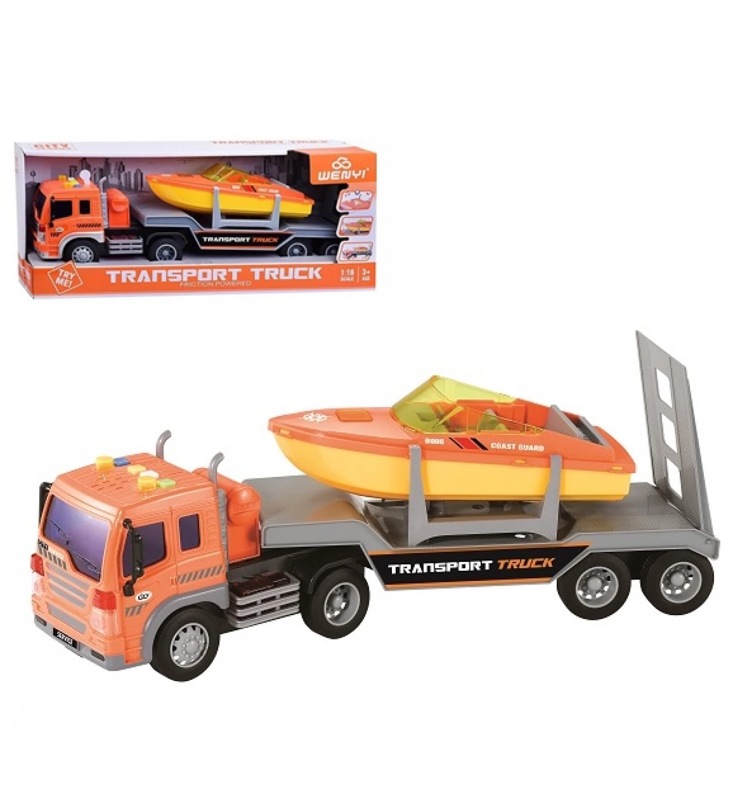 Transportni kamion I camac sa svetlom i zvukom 1:16 Wenyi WY571N