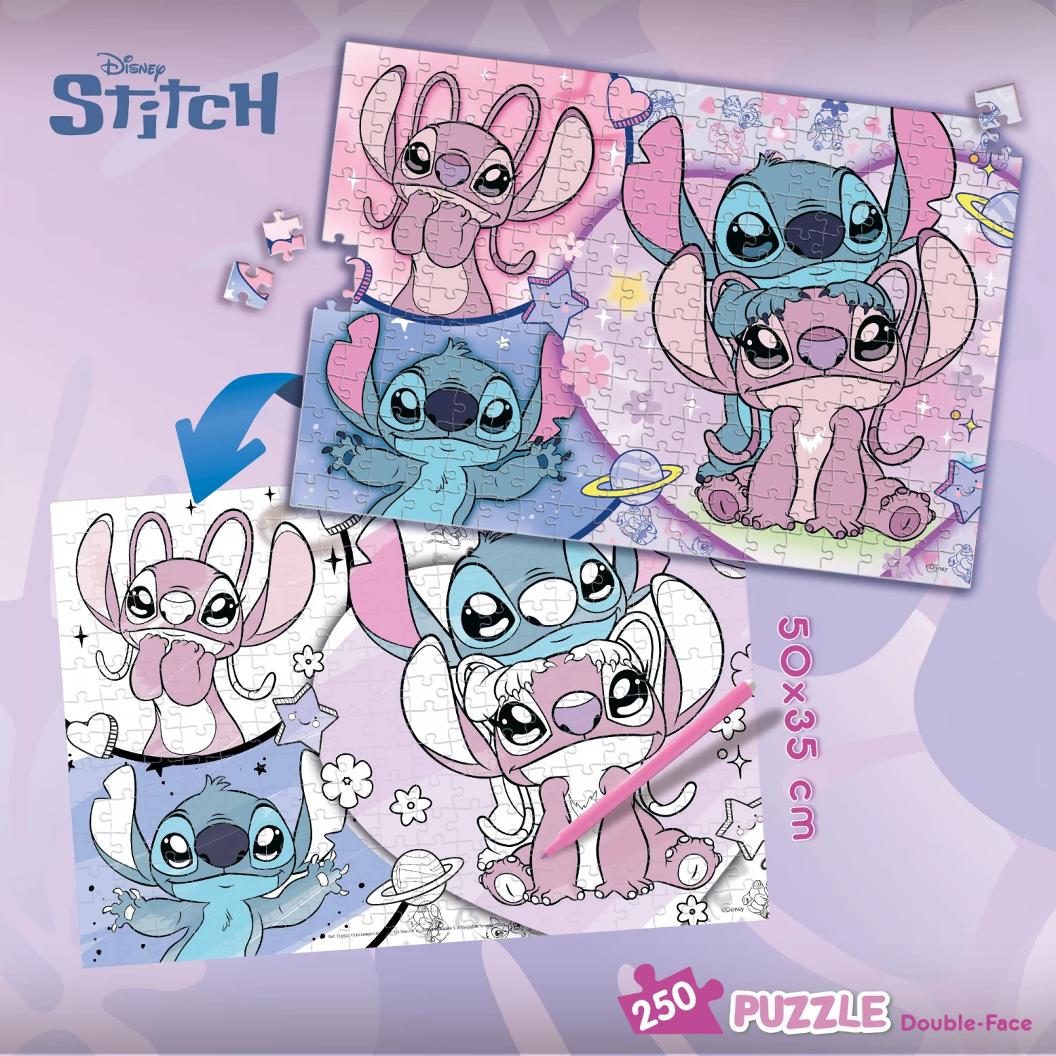 Slagalica Lisciani 250pcs Stitch 116850