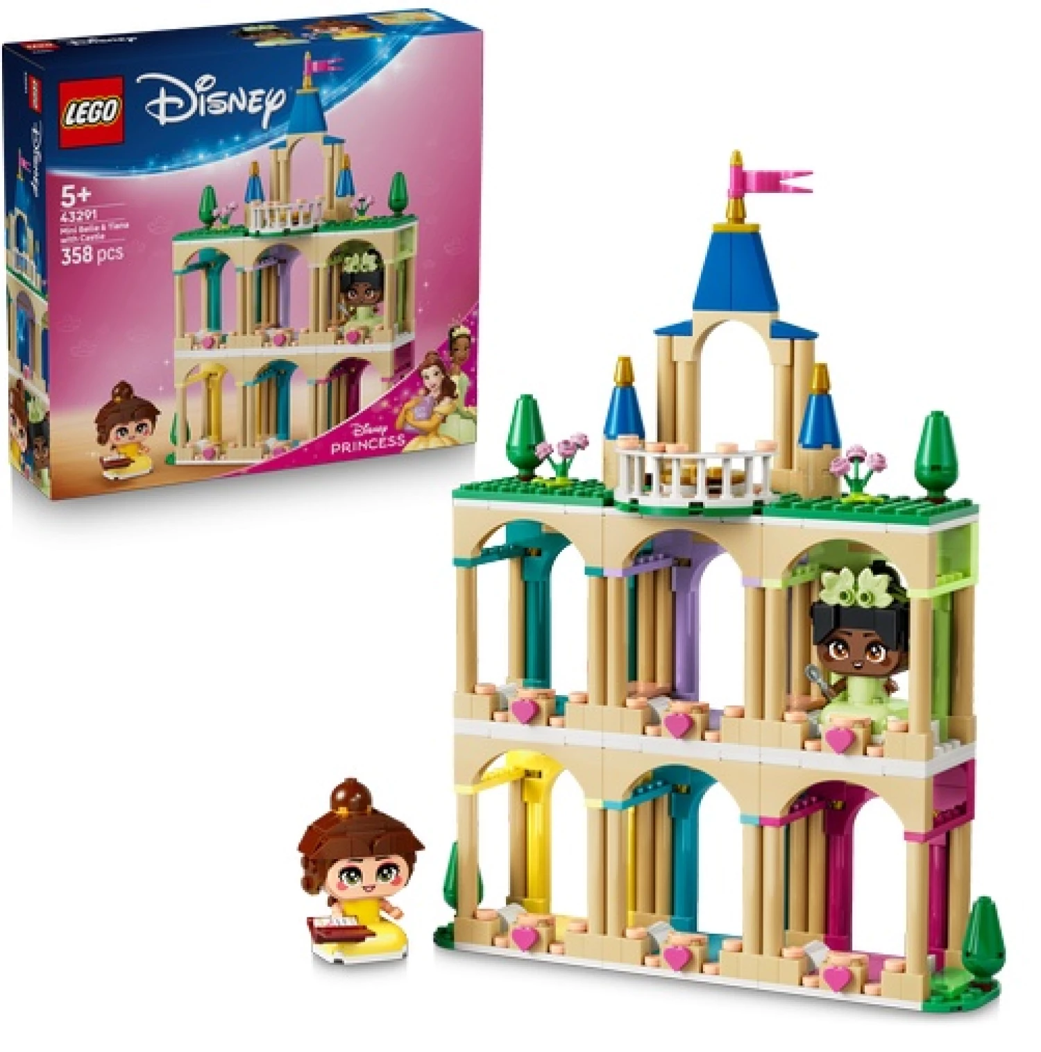 LEGO DISNEY PRINCESS MINI BELLE  AND  TIANA WITH CASTLE
