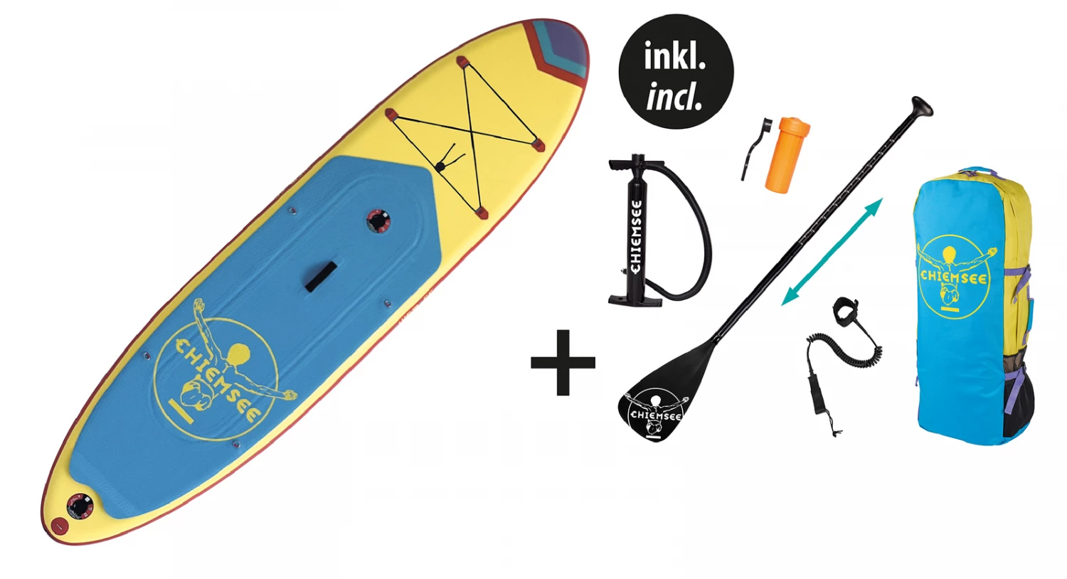 Happy People CHIEMSEE SUP set 2 Stand-Up Paddle daska 325 x 81 x 15 cm 16621
