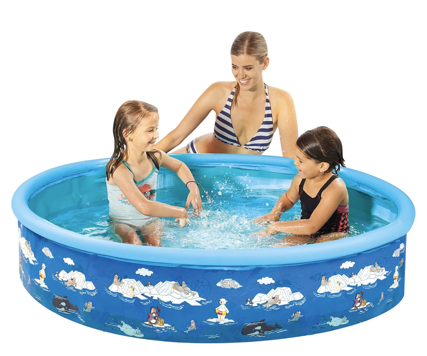 Happy People Arctic Friends Bazen sa cvrstim zidom 155 x 30 cm 77406