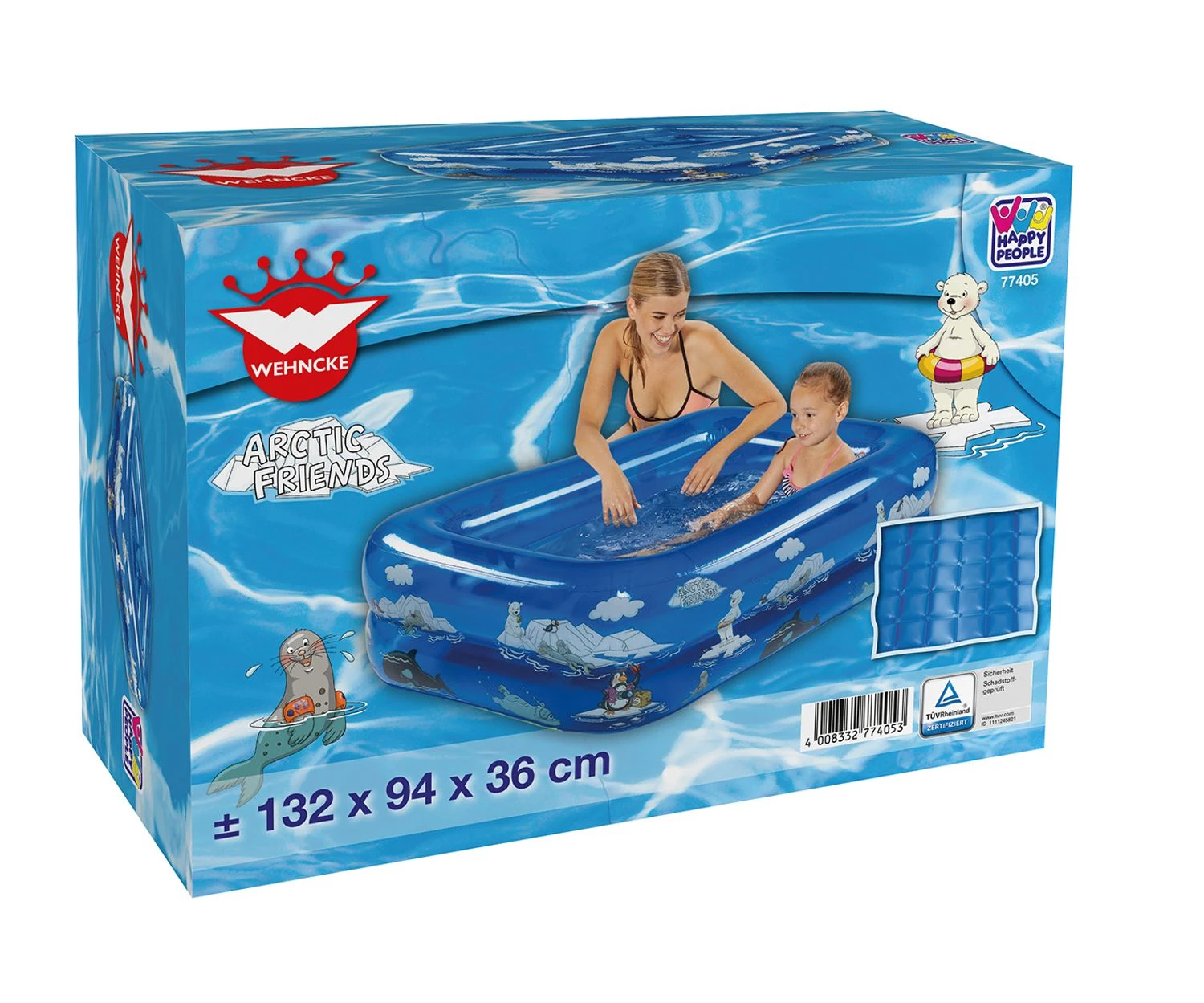 Happy People Arctic Friends Moj prvi bazen 132 x 94 x 36 cm 77405