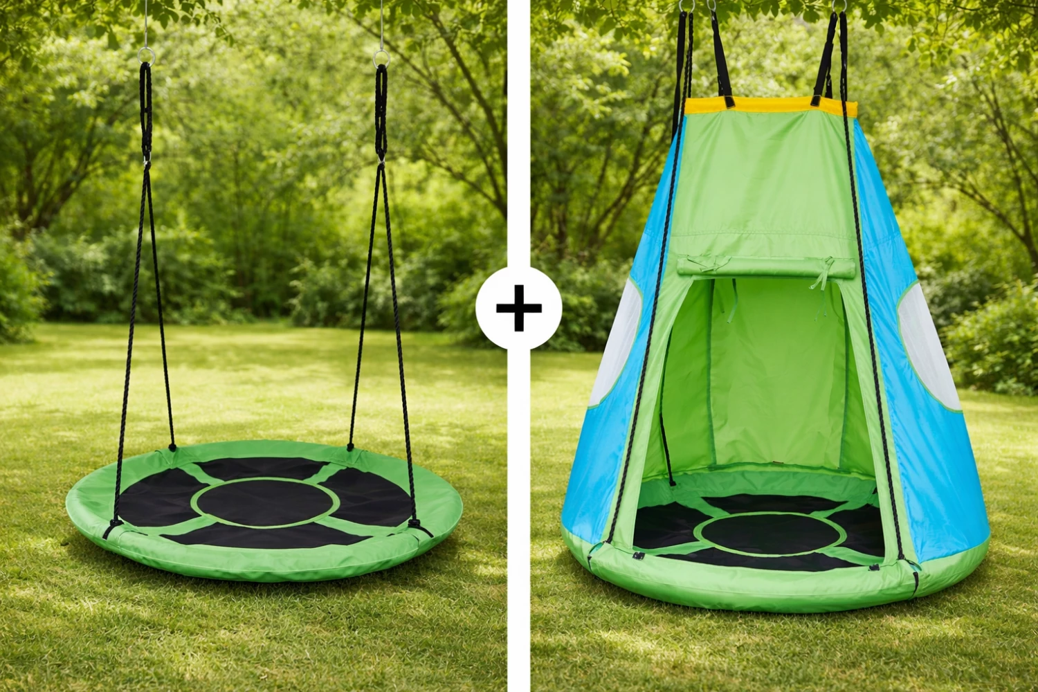 Ljuljaška sa šatorom 2u1