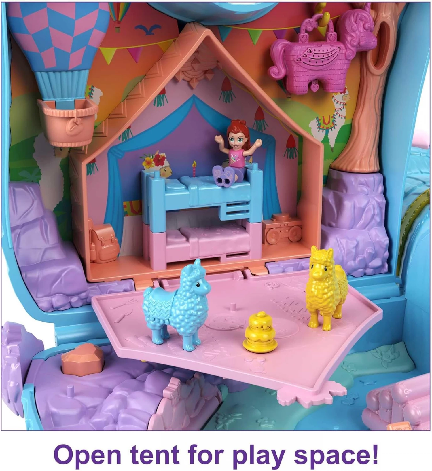 POLLY POCKET SET PAJAMA PARTY LAMA