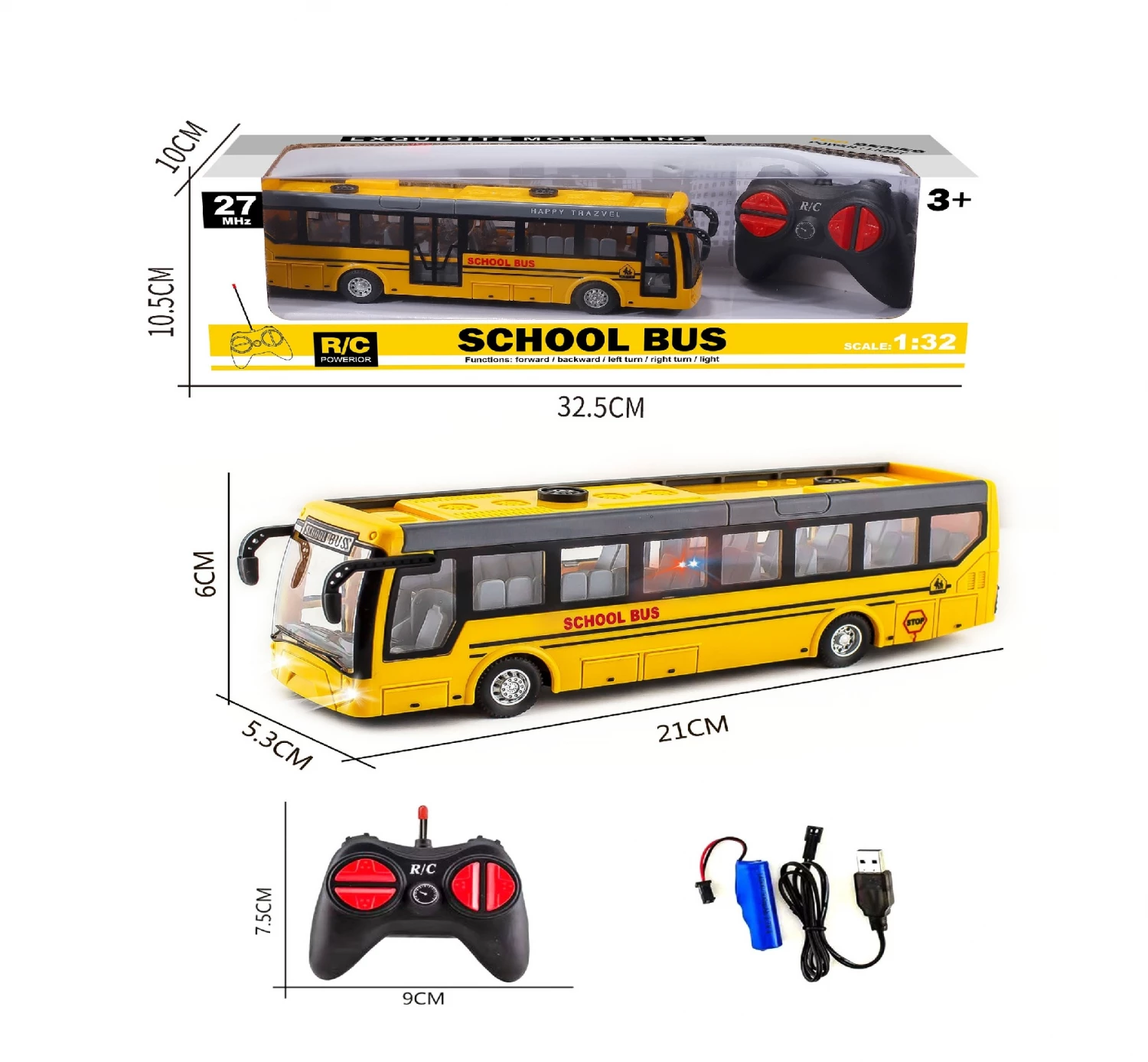 AUTOBUS ŠKOLSKI RC 1:32