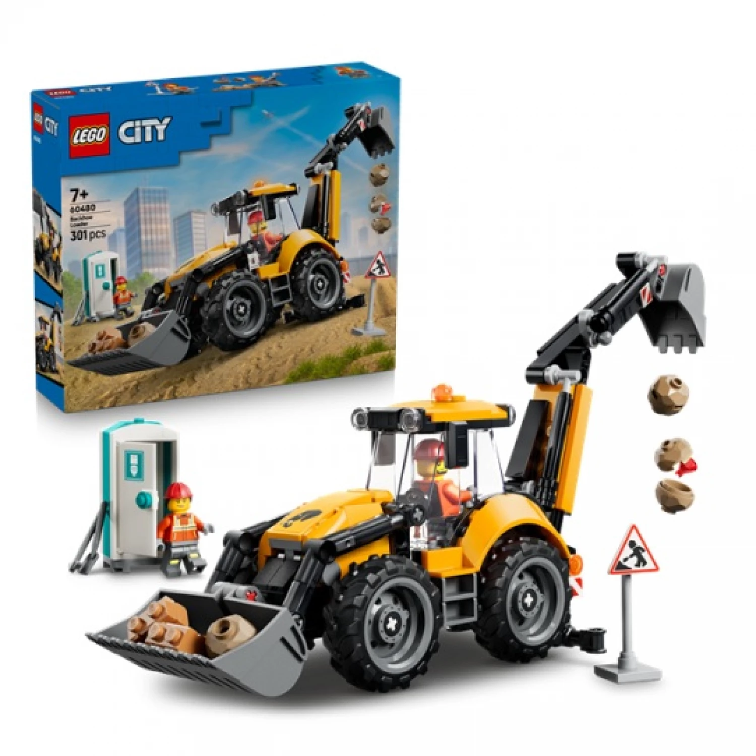 LEGO CITY YELLOW BACKHOE LOADER