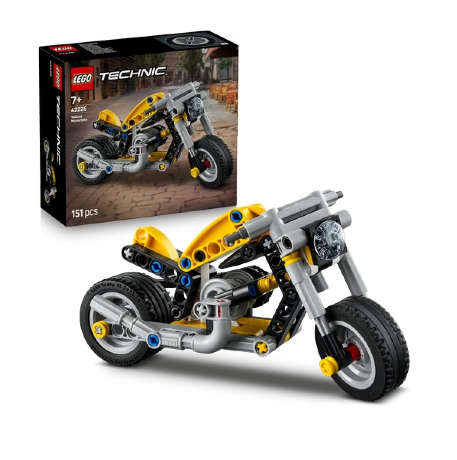 LEGO TECHNIC YELLOW MOTORCYCLE