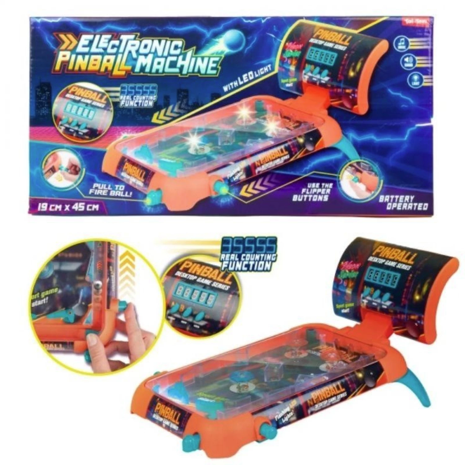 ELEKTRONSKII FLIPER NEON 43CM