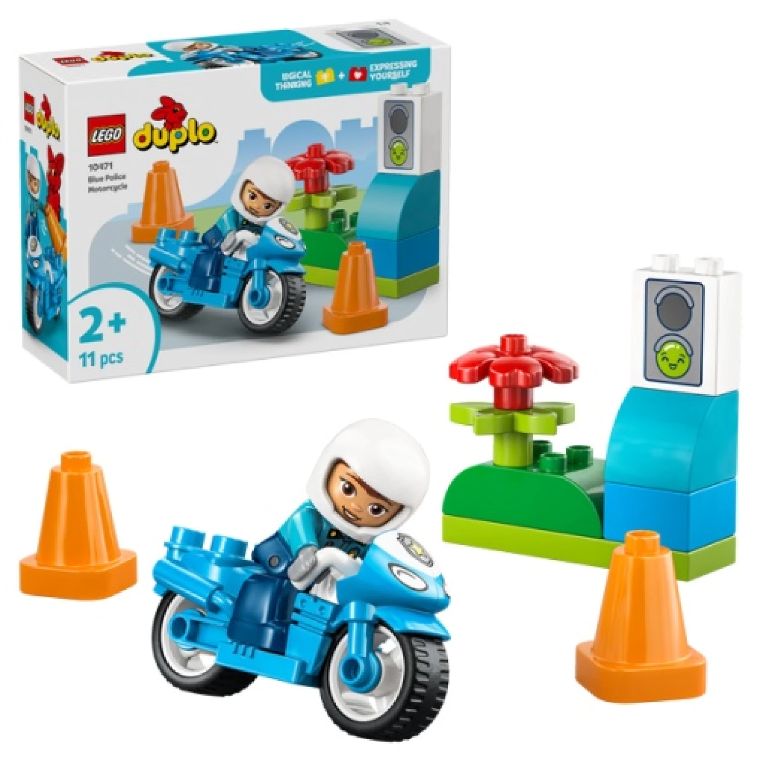 LEGO DUPLO BLUE POLICE MOTORCYCLE