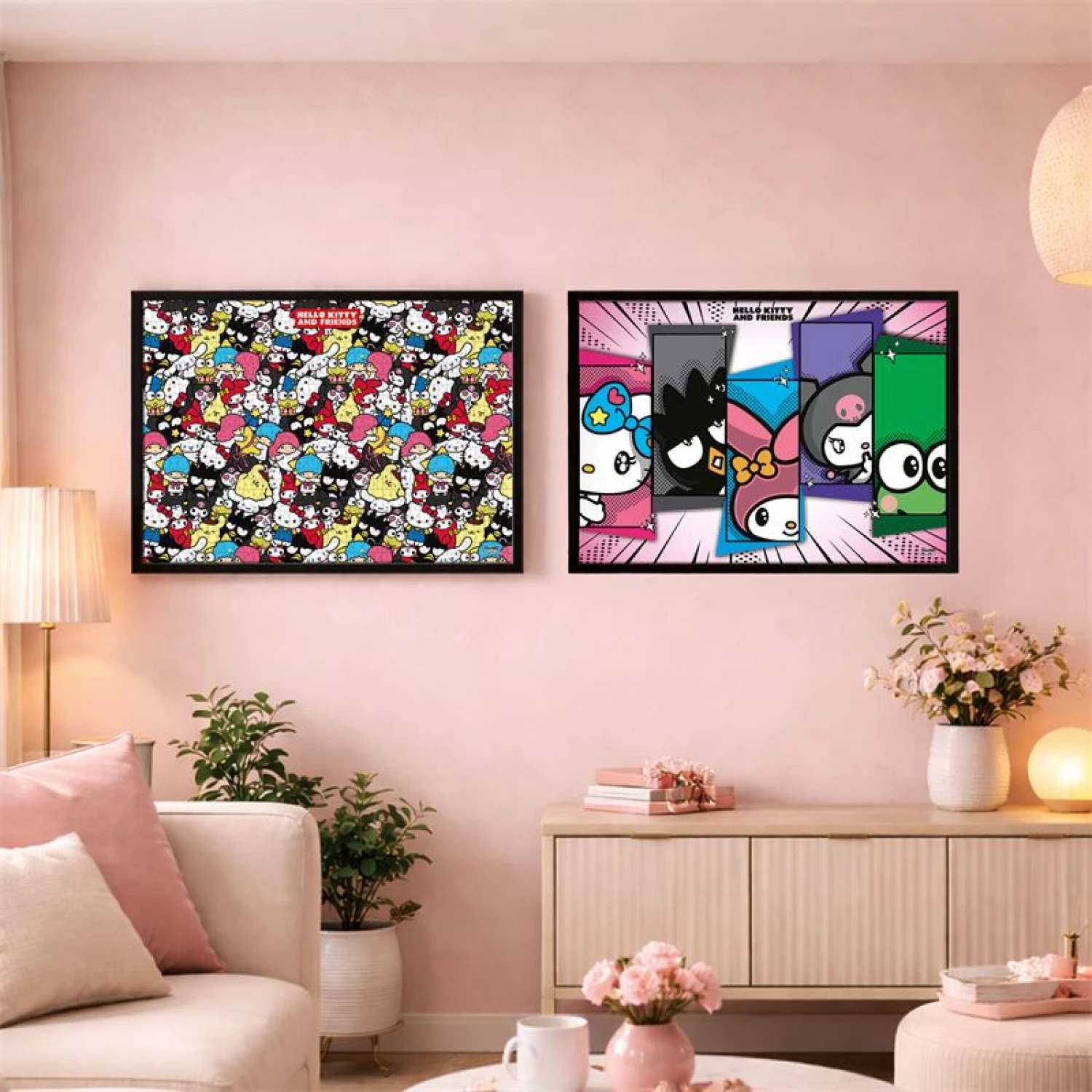 SLAGALICA 1000PCS + POSTER HELLO KITTY FRINEDS LISCIANI