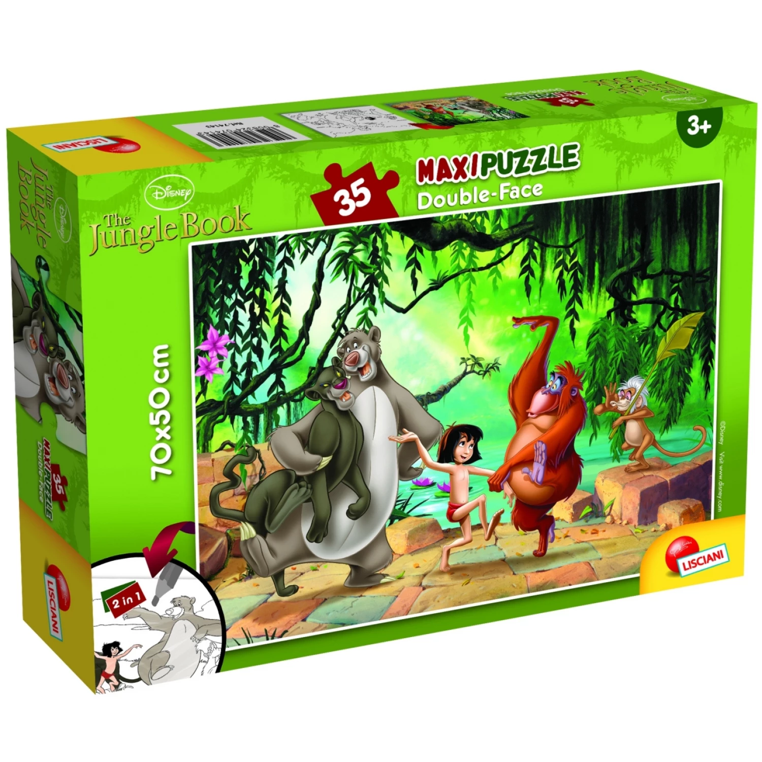 PUZZLE SLAGALICE 35 DELOVA MAXI JUNGLE BOOK LISCIANI