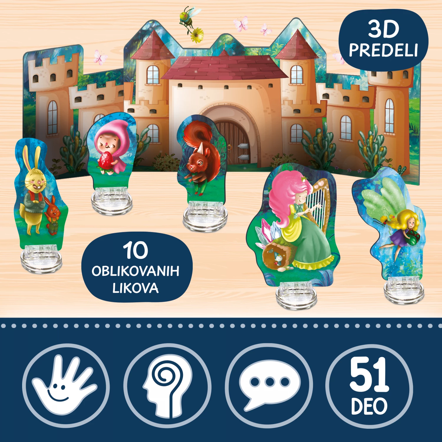 MONTESORI KREATIVNA IGRA BAJKE OZIVI SVOJE PRICE LISCIANI