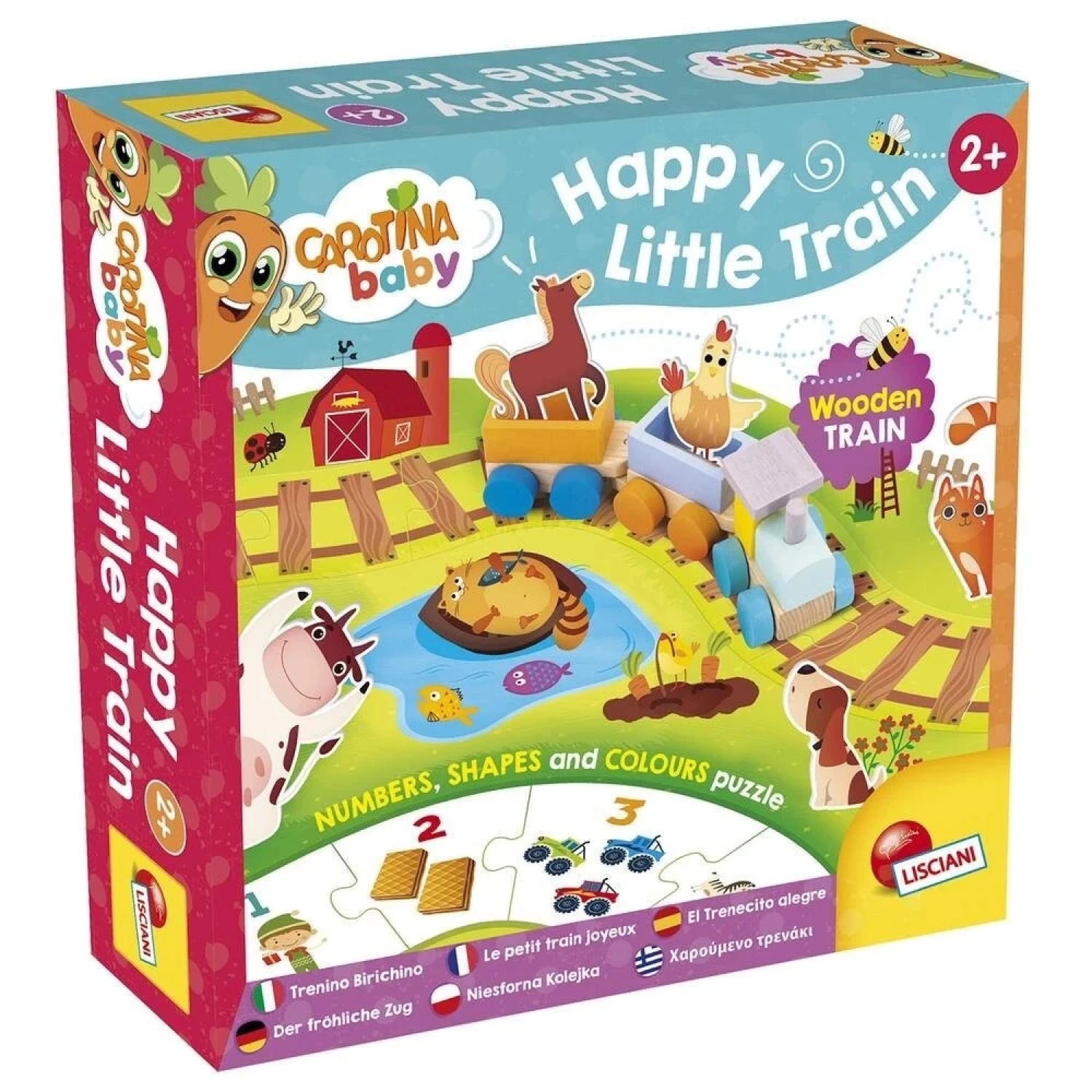 CAROTINA EDUKATIVNA IGRA LITTLE TRAIN DRVENI EDU VOZIC LISCIANI