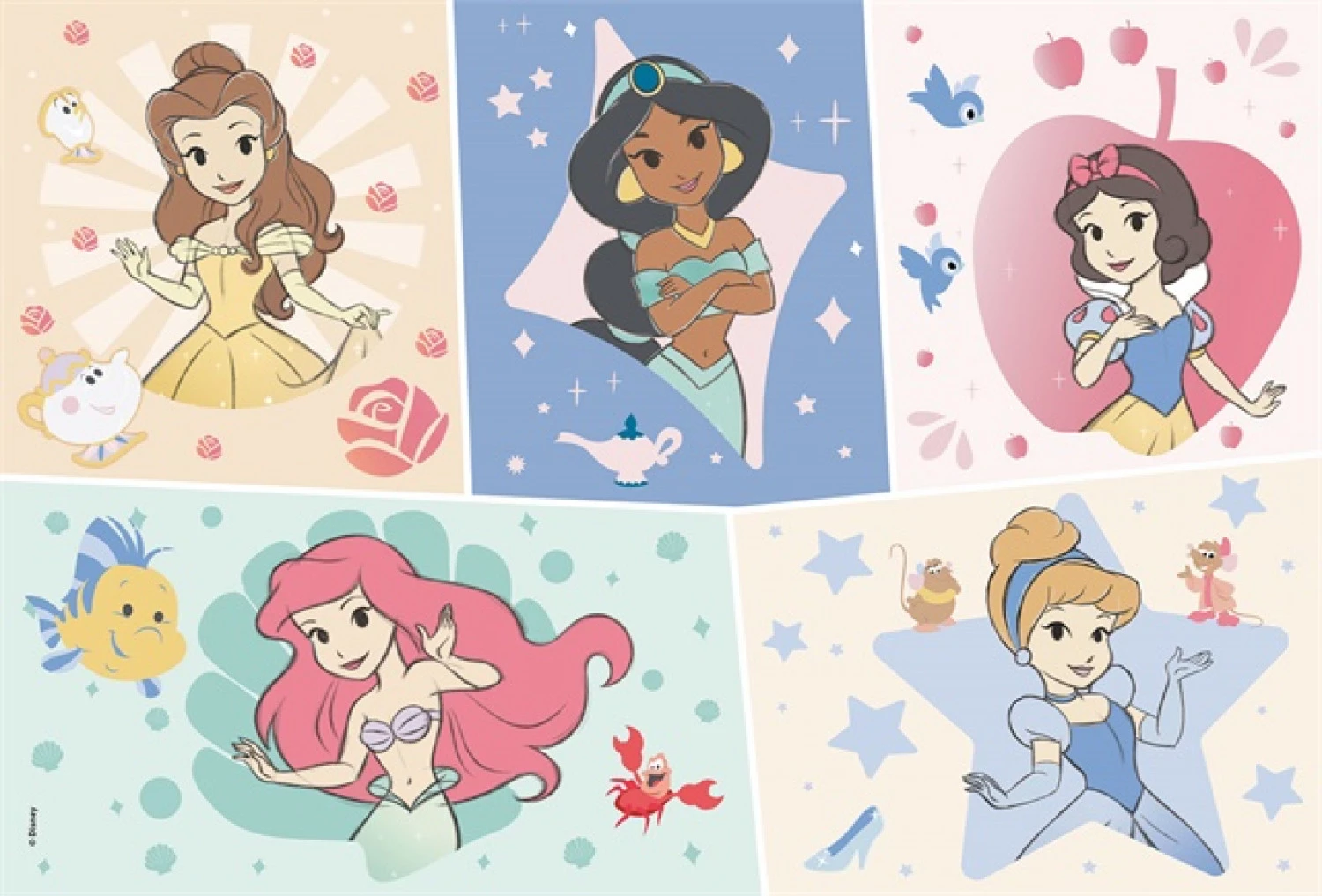PUZZLE SLAGALICE 2X12PCS SUPERMAXI PRINCESS LISCIANI