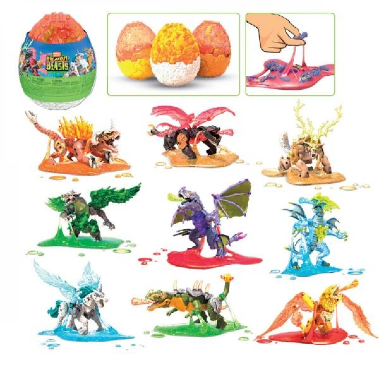 MEGA CONSTRUX ZMAJ U LJIGAVOM JAJETU BREAKOUT BEASTS GOLDENGR