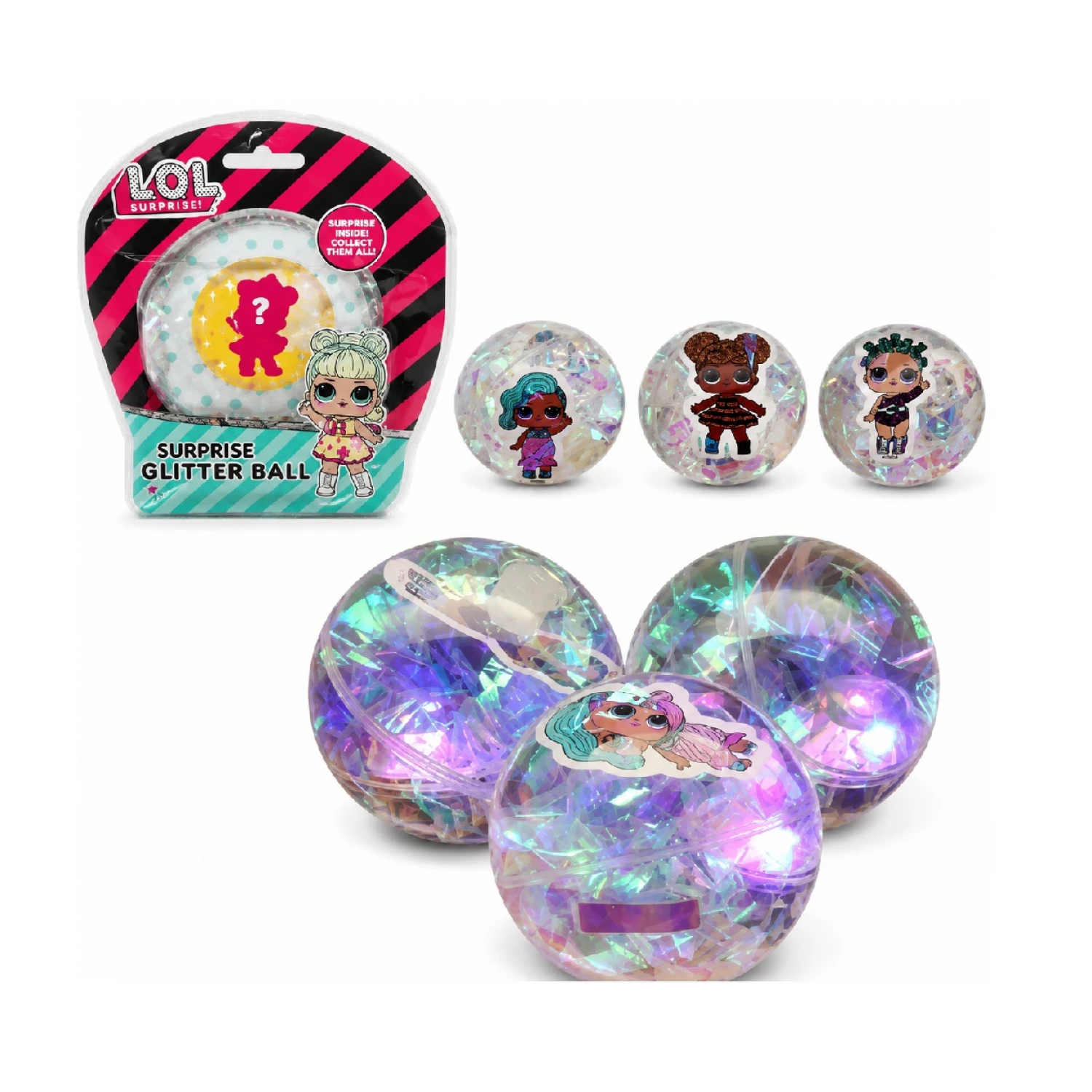 LOL LOPTICA U KESICI IZNENADJENJA LED GLITTER