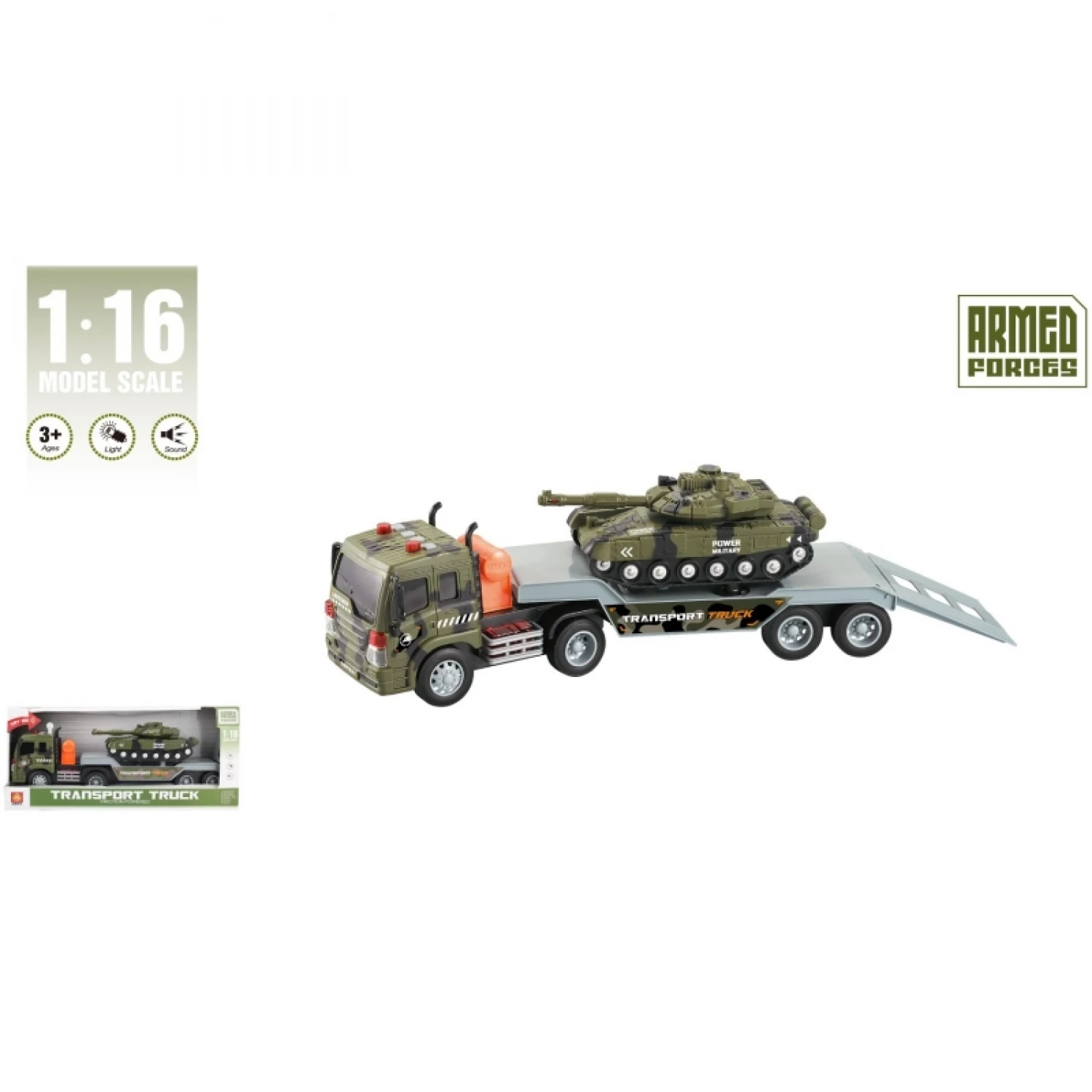 KAMION 1:16 SA TENKOM, ZVUKOM I SVETLOM B/O