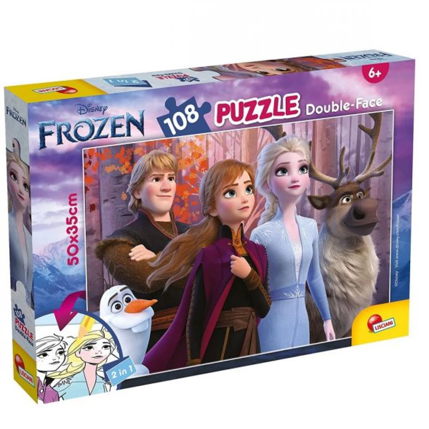 SLAGALICA LISCIANI 108PCS FROZEN II 2U1 SLOZI I OBOJI