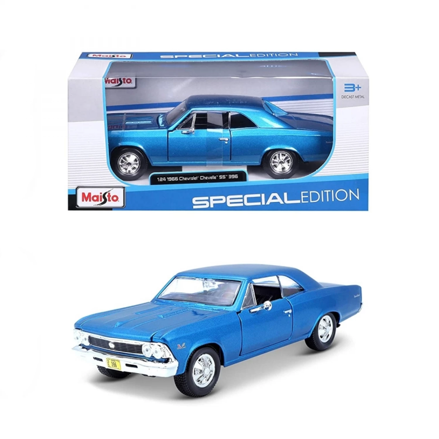 MAISTO METALNI MODEL AUTICA 1:24 1966 CHEVROLET CHEVELLE SS396