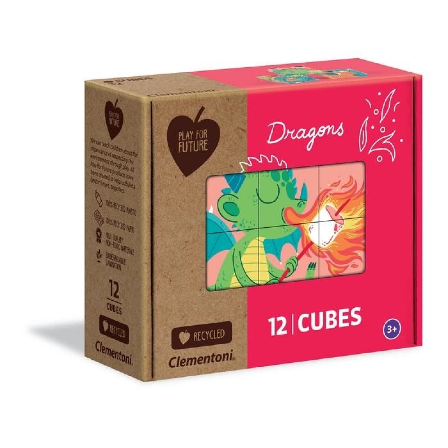 CLEMENTONI KOCKE DRAGONS 12 KOM 45006