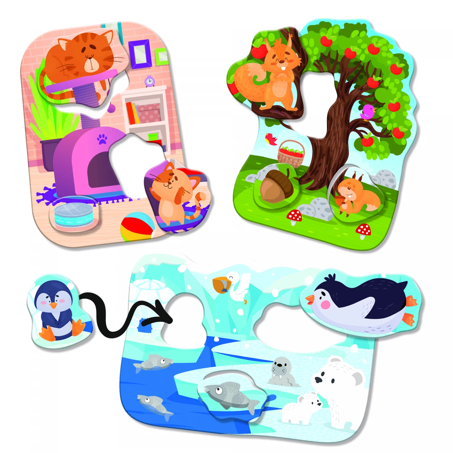 CAROTINA EDUKATIVNA SLAGALICA BABY PLUS MLADUNCI HRANA I KUCICE LISCIANI