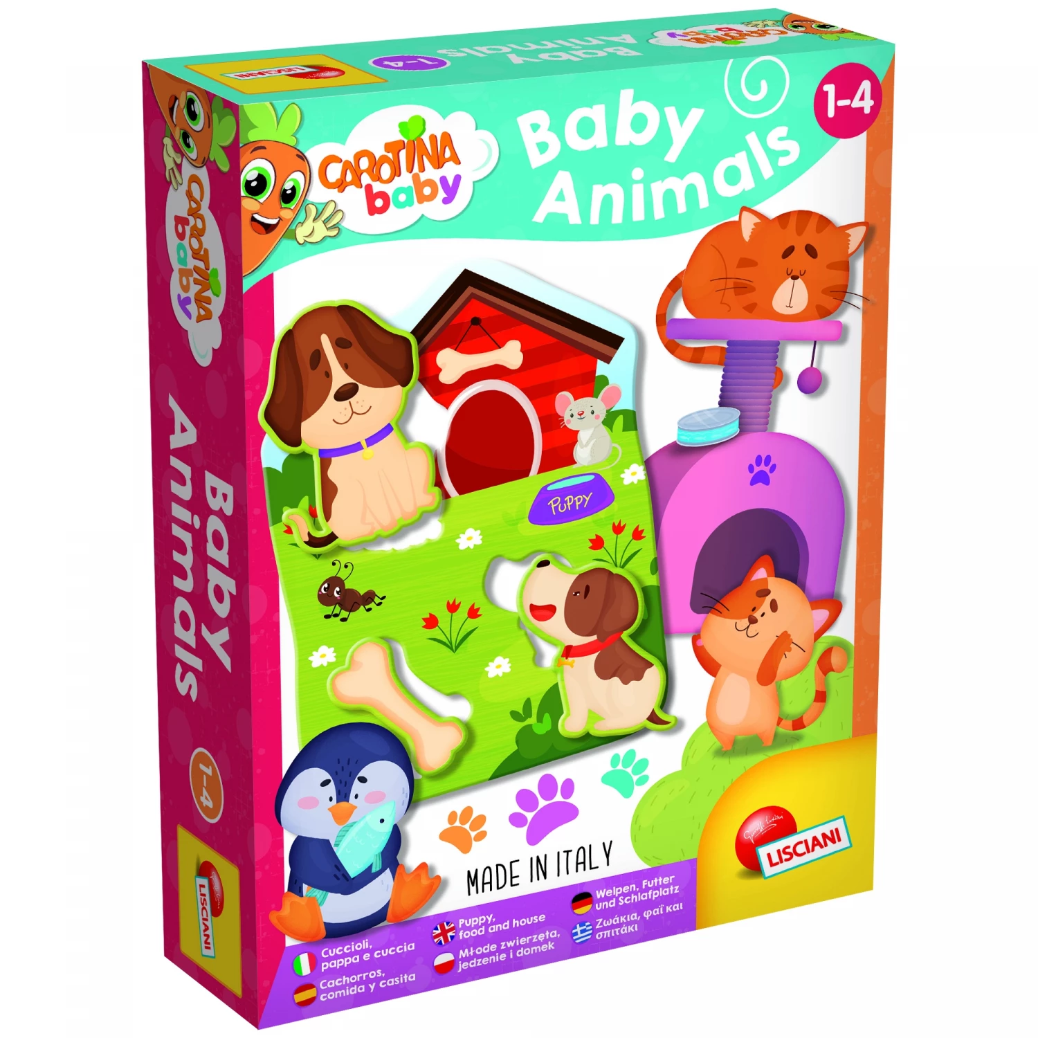 CAROTINA EDUKATIVNA SLAGALICA BABY PLUS MLADUNCI HRANA I KUCICE LISCIANI