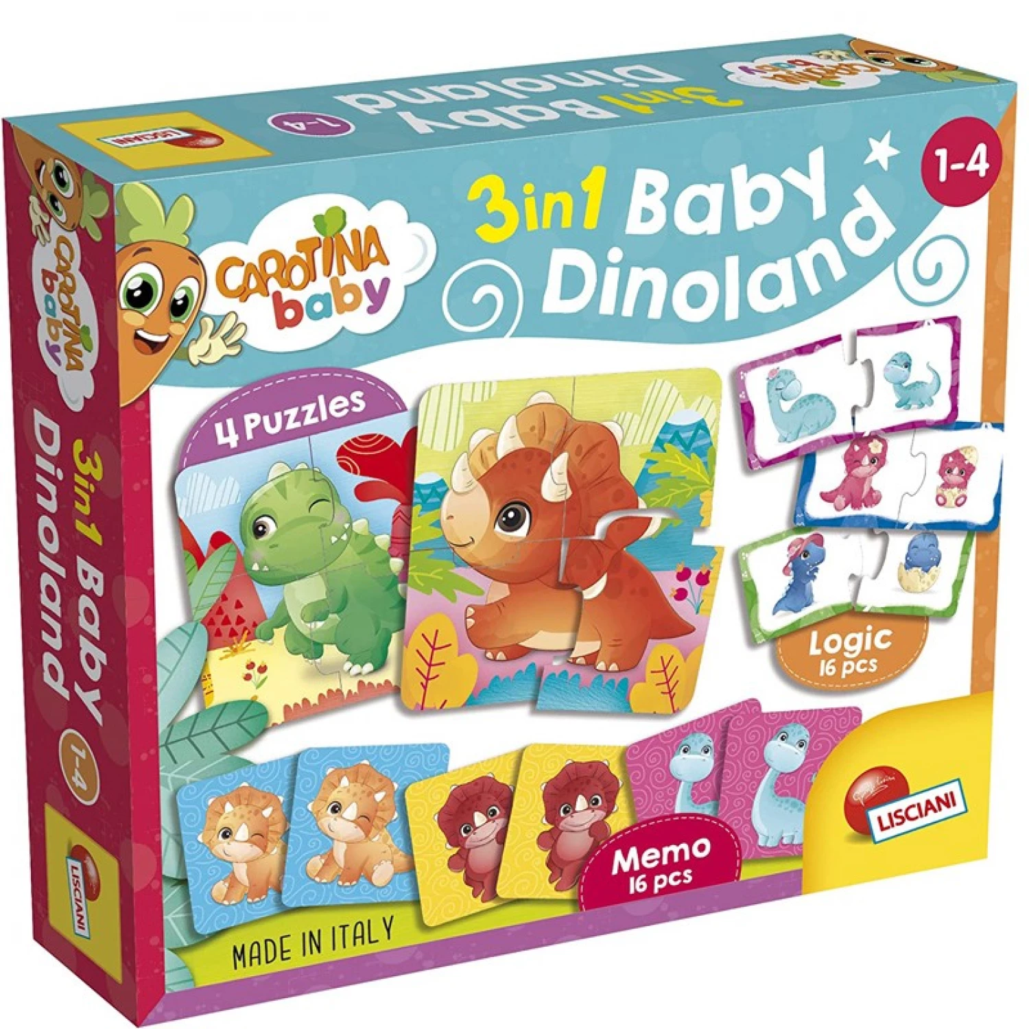 CAROTINA EDUKATIVNA SLAGALICA BABY DINO 3D LISCIANI