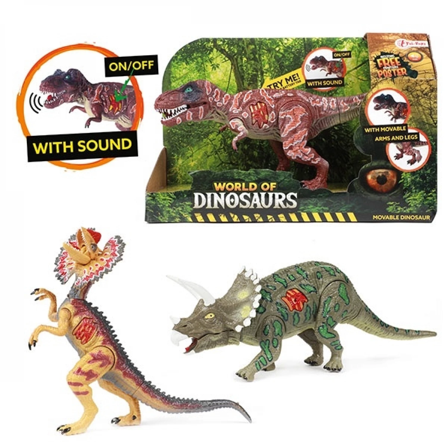 WORLD OF DINOSAURUS SA ZVUKOM KOJI HODA+POSTER