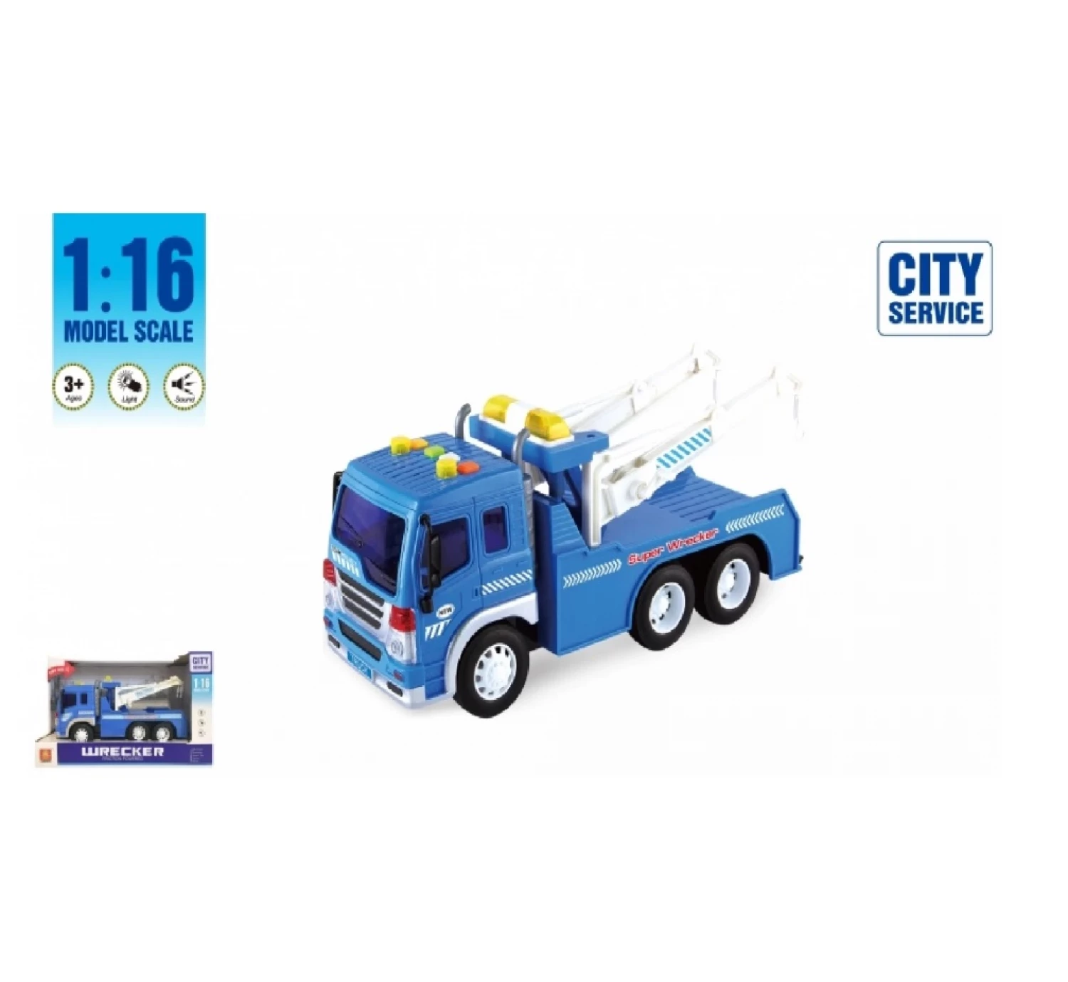 KAMION 1:16 SERVIS KRAN SA ZVUKOM I SVETLOM B/O