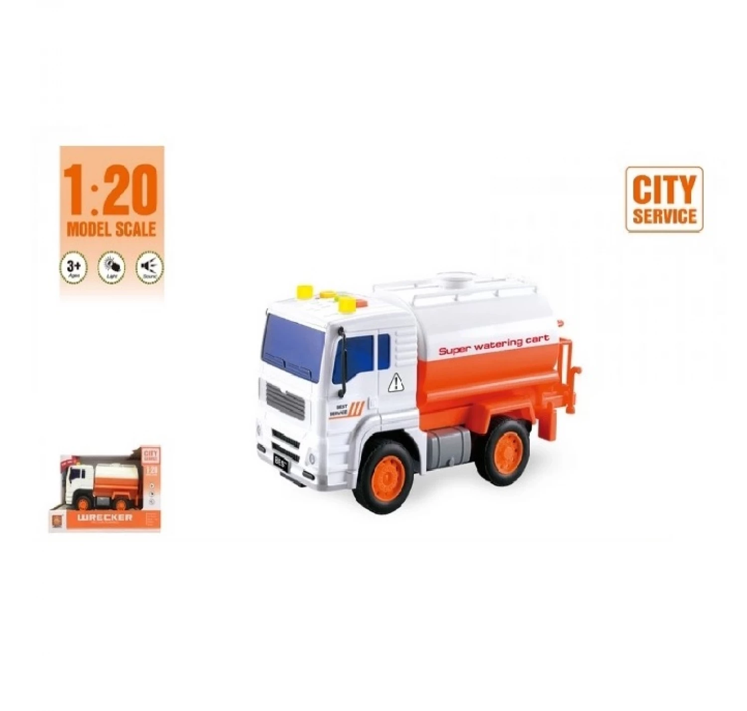 KAMION CISTERNA 1:20 NARANDZAST SA ZVUKOM I SVETLOM WENYI WY541A